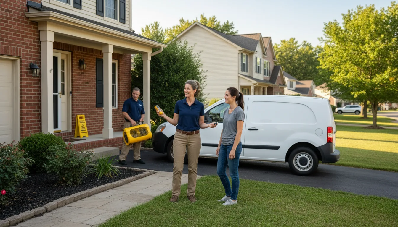 Residential water damage restoration in Flatwoods, LA
